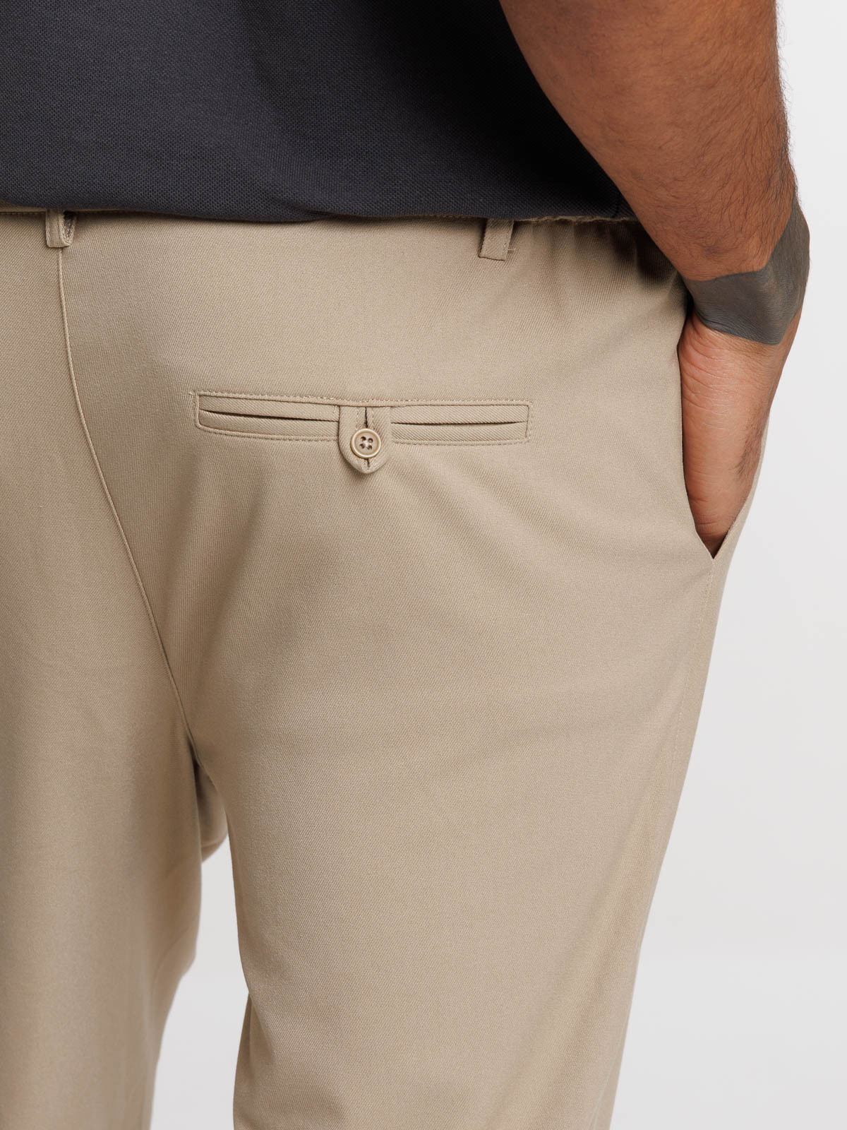 Pantalon ville coloris taupe homme