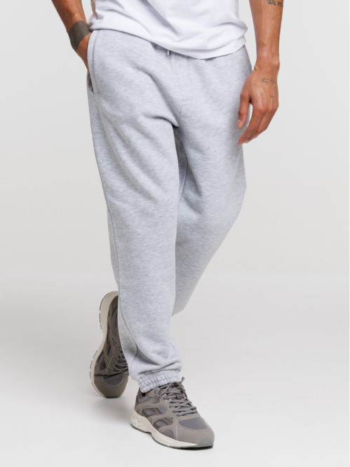 Jogging uni gris chiné homme