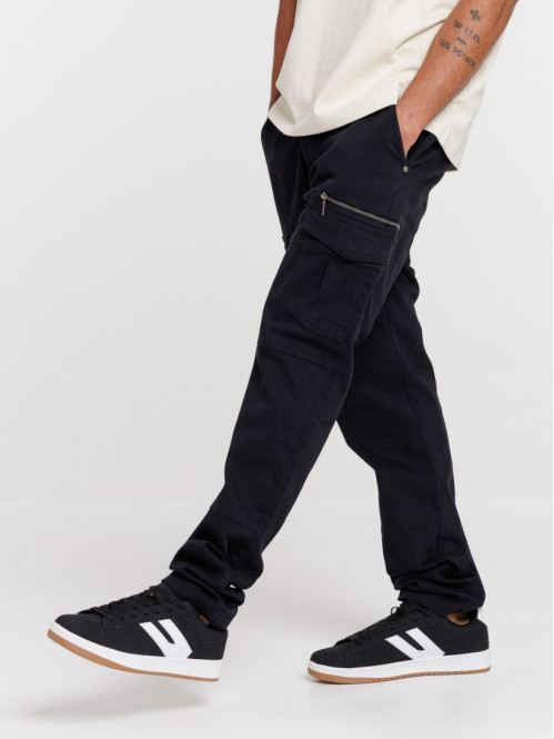 Pantalon cargo noir homme