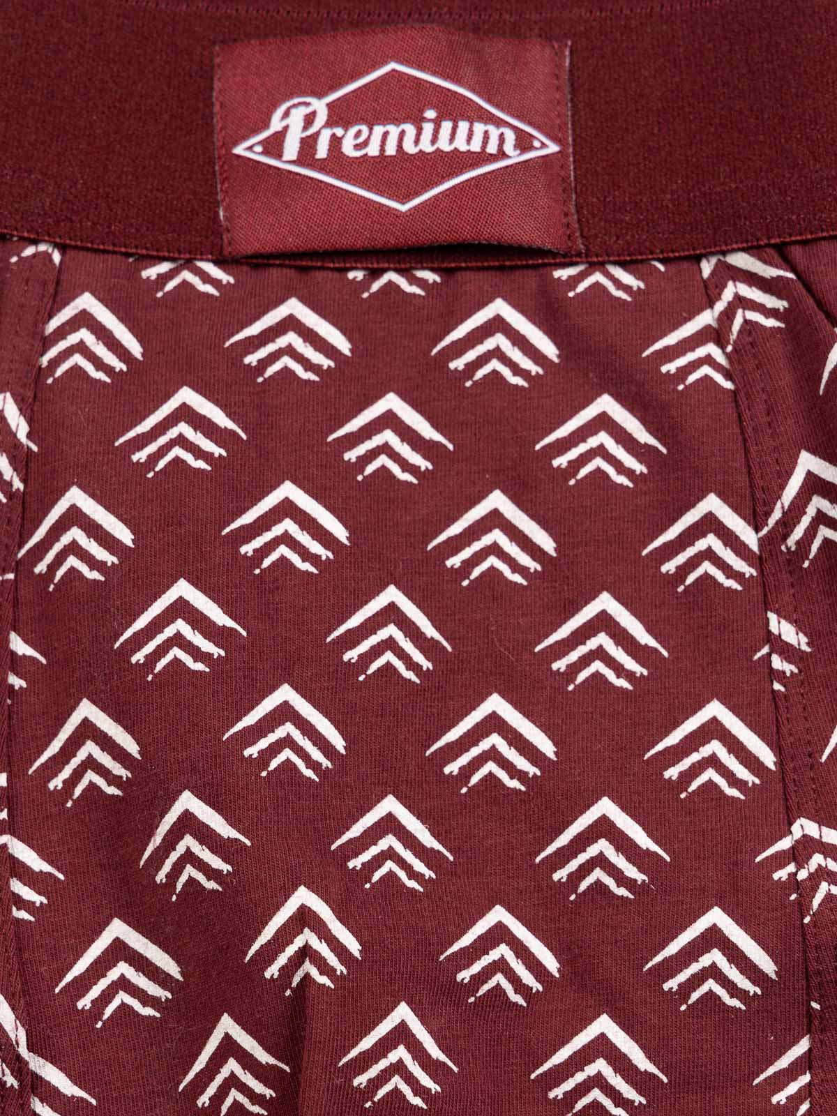 Lot de 3 boxers imprimés bordeaux homme Lot de 3 boxers imprimés bordeaux homme