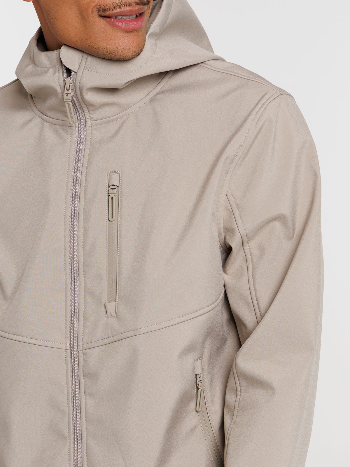 Blouson capuche col montant homme