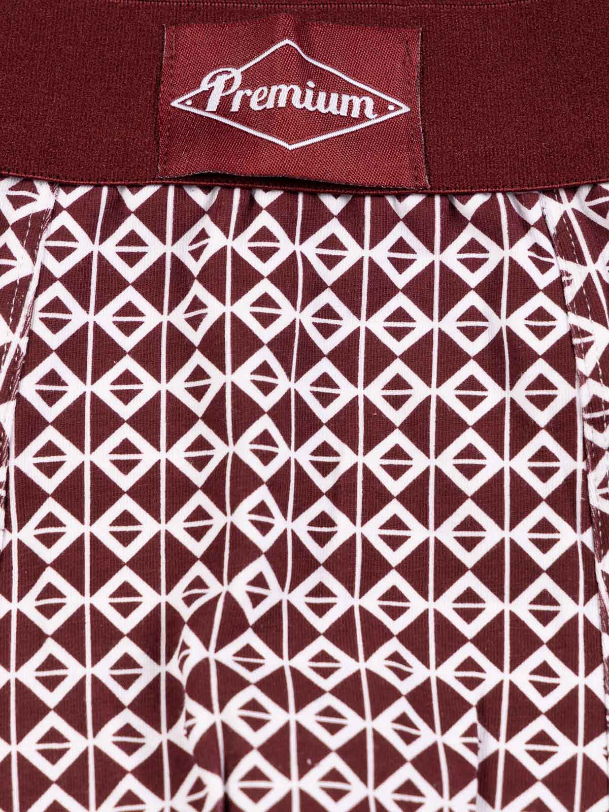 Lot de 3 boxers imprimés bordeaux homme Lot de 3 boxers imprimés bordeaux homme