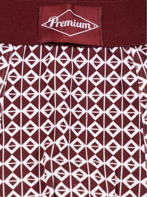Lot de 3 boxers imprimés bordeaux homme Lot de 3 boxers imprimés bordeaux homme