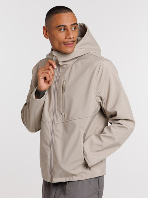 Blouson capuche col montant...