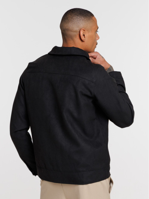 Blouson zippé suédine homme