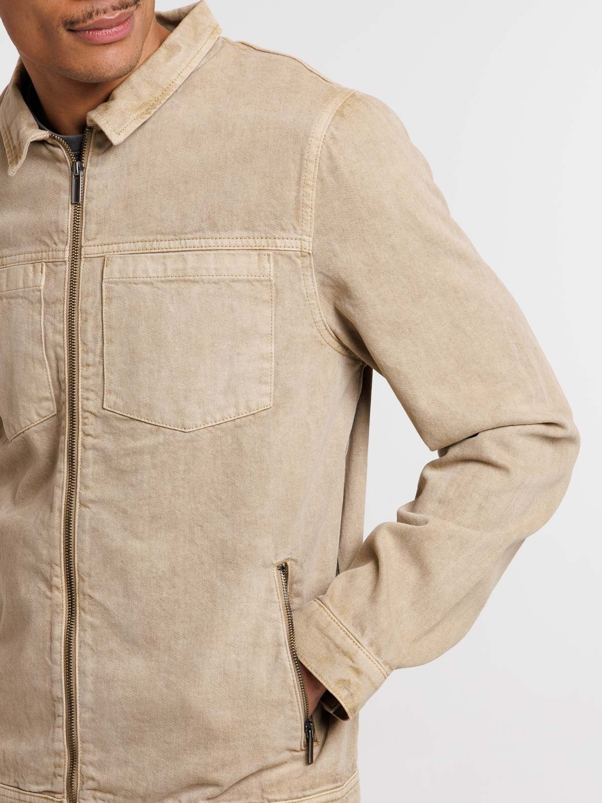 Blouson zippé col classique homme