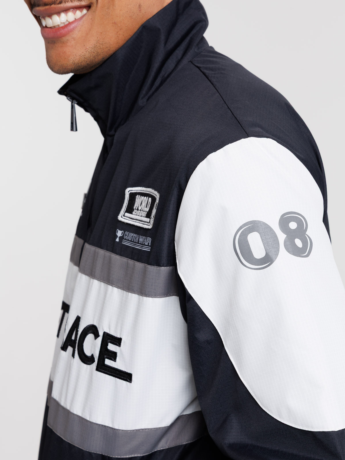 Blouson zippé col montant homme