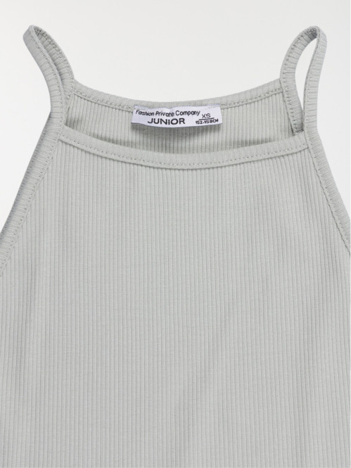 Débardeur côtelé fille (XXS-M)