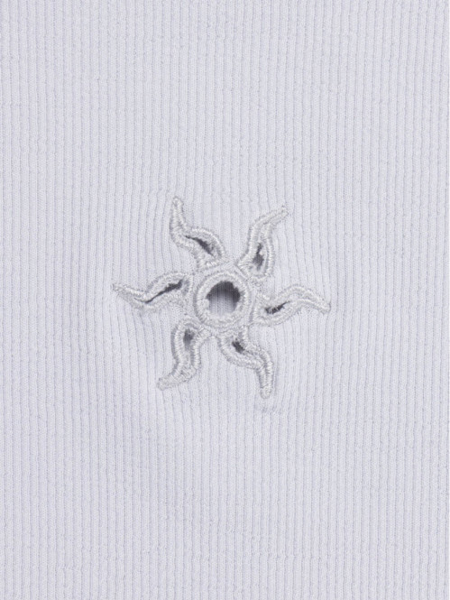 T-shirt fille côtelé soleil...