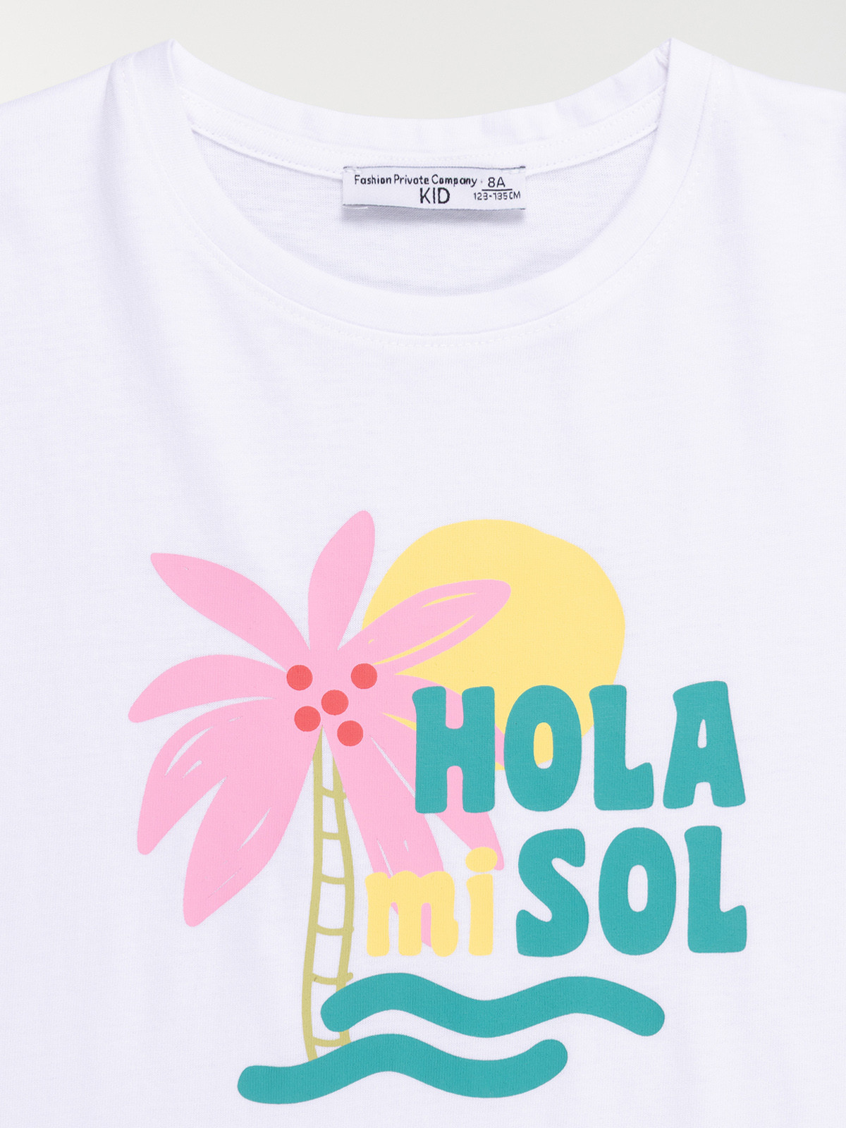 T-shirt hola mi sol fille (3-12A)