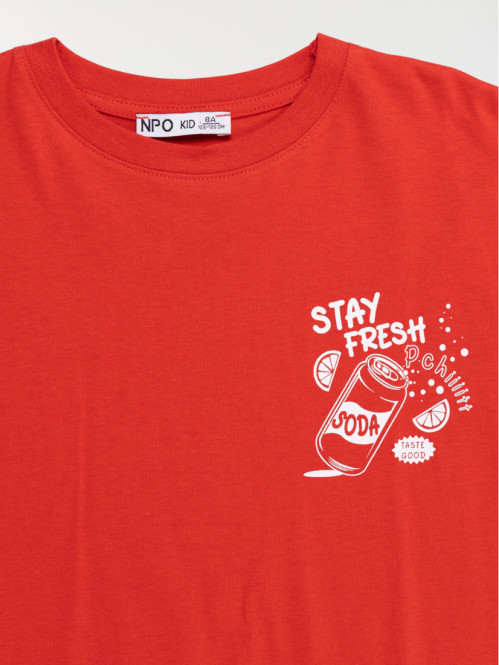 T-shirt motif soda garçon...