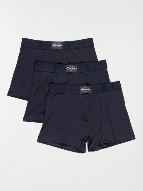 Lot de 3 boxers homme marine