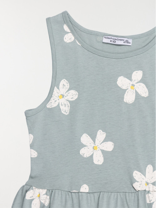 Robe fleurie sans manches...