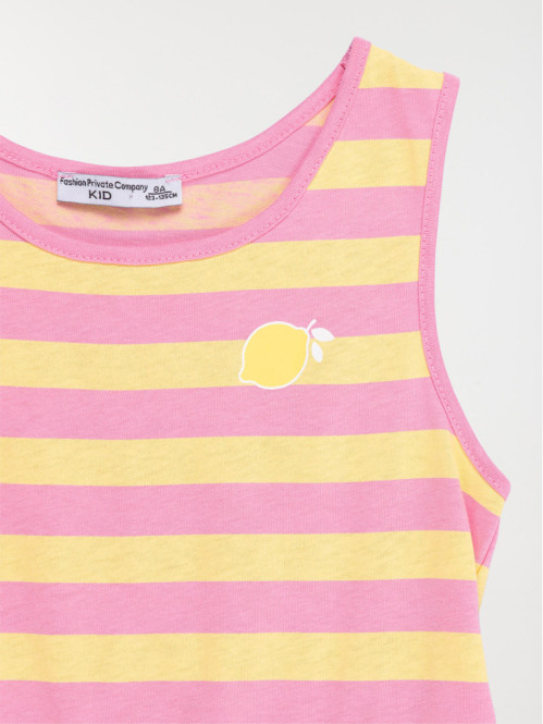 Robe rayures et citron fille (3-12A)