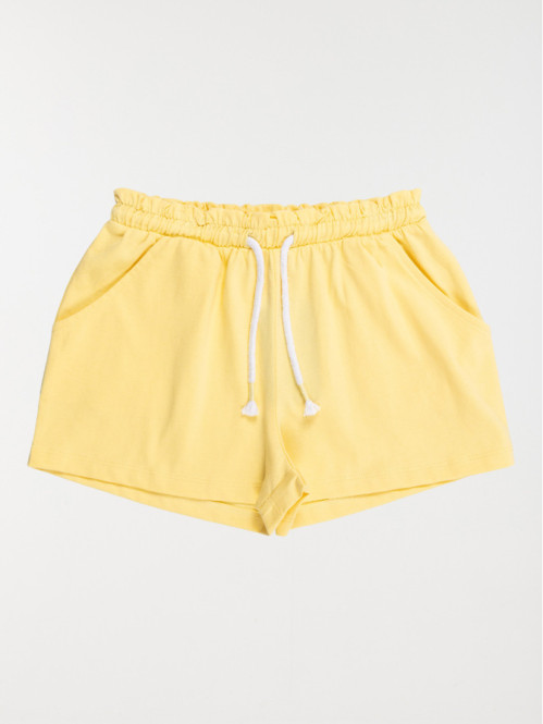 Short uni jaune clair fille (3-12A)