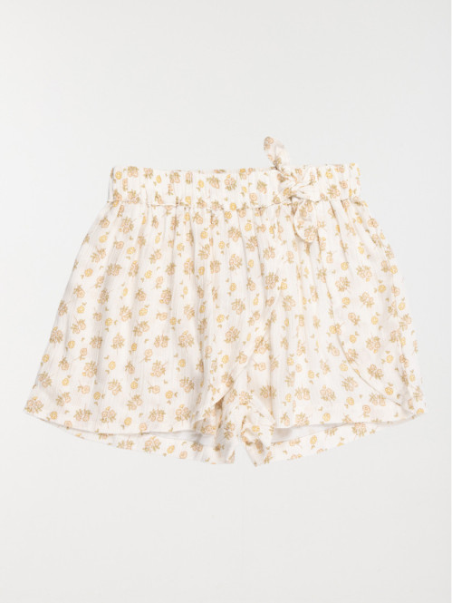 Jupe-short fleuri fille...
