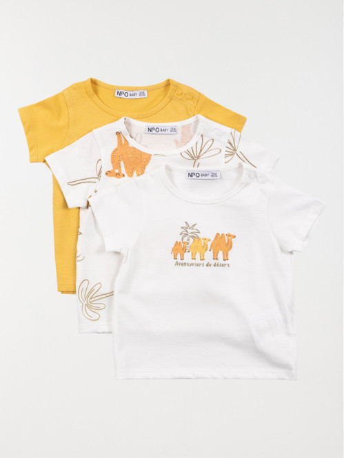 Lot 3 T-shirts chameaux...