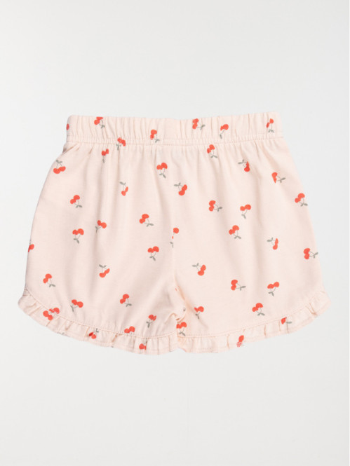Short basique motif cerise...
