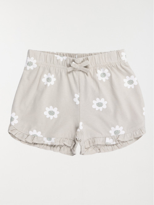 Short motif fleuri fille (3-36M)