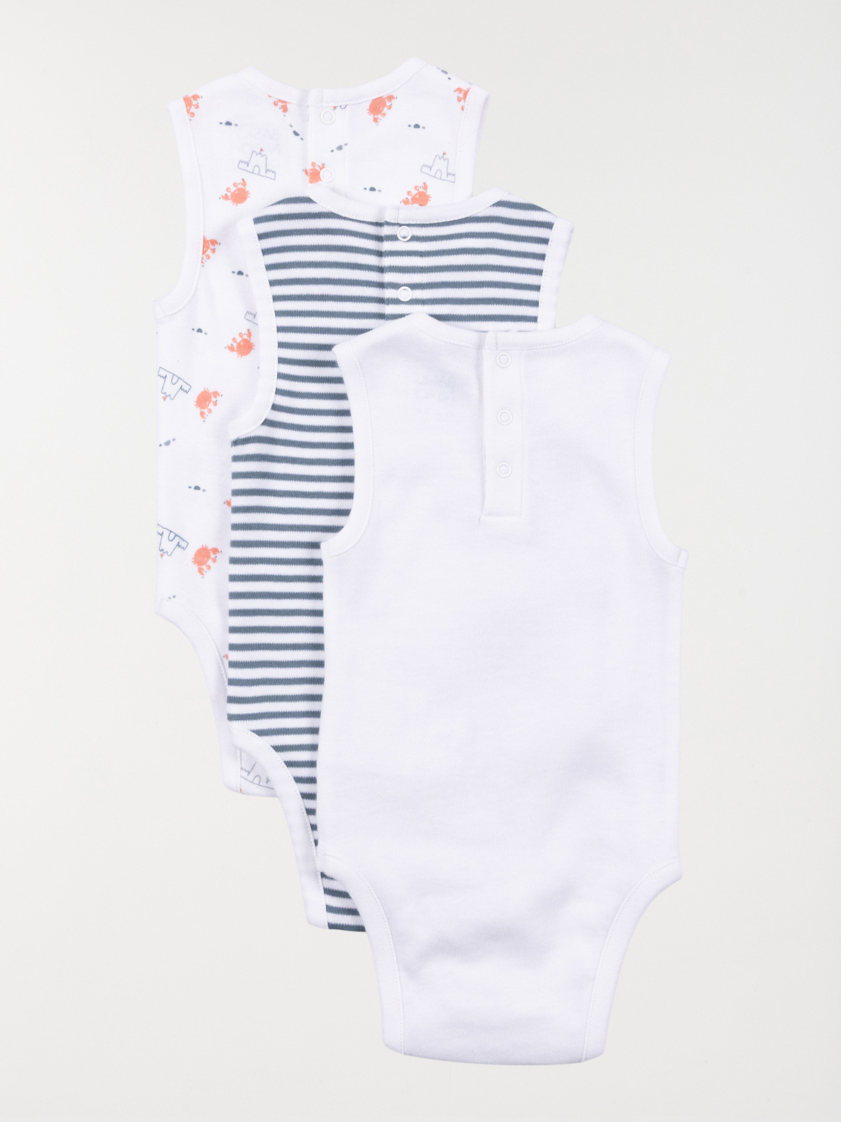 Lot de 3 bodies garçon marcels (3-24M Lot de 3 bodies garçon marcels (3-24M