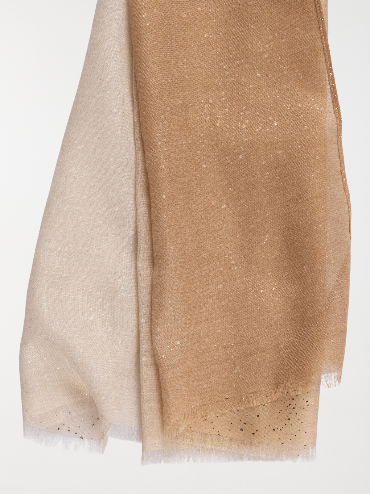 Foulard pailletté écru femme