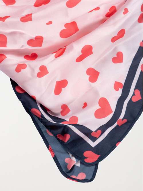 Foulard satiné coeurs...