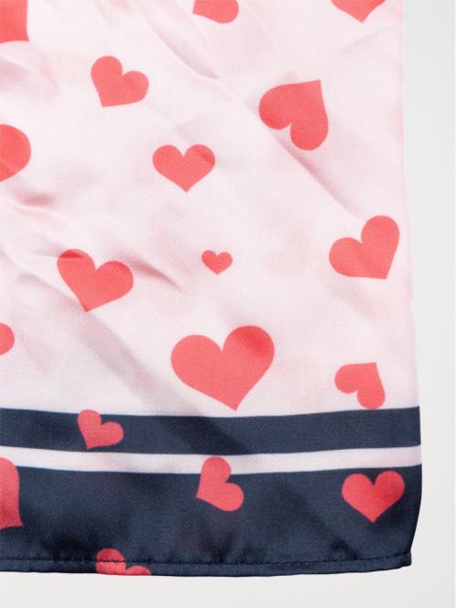 Foulard satiné coeurs...