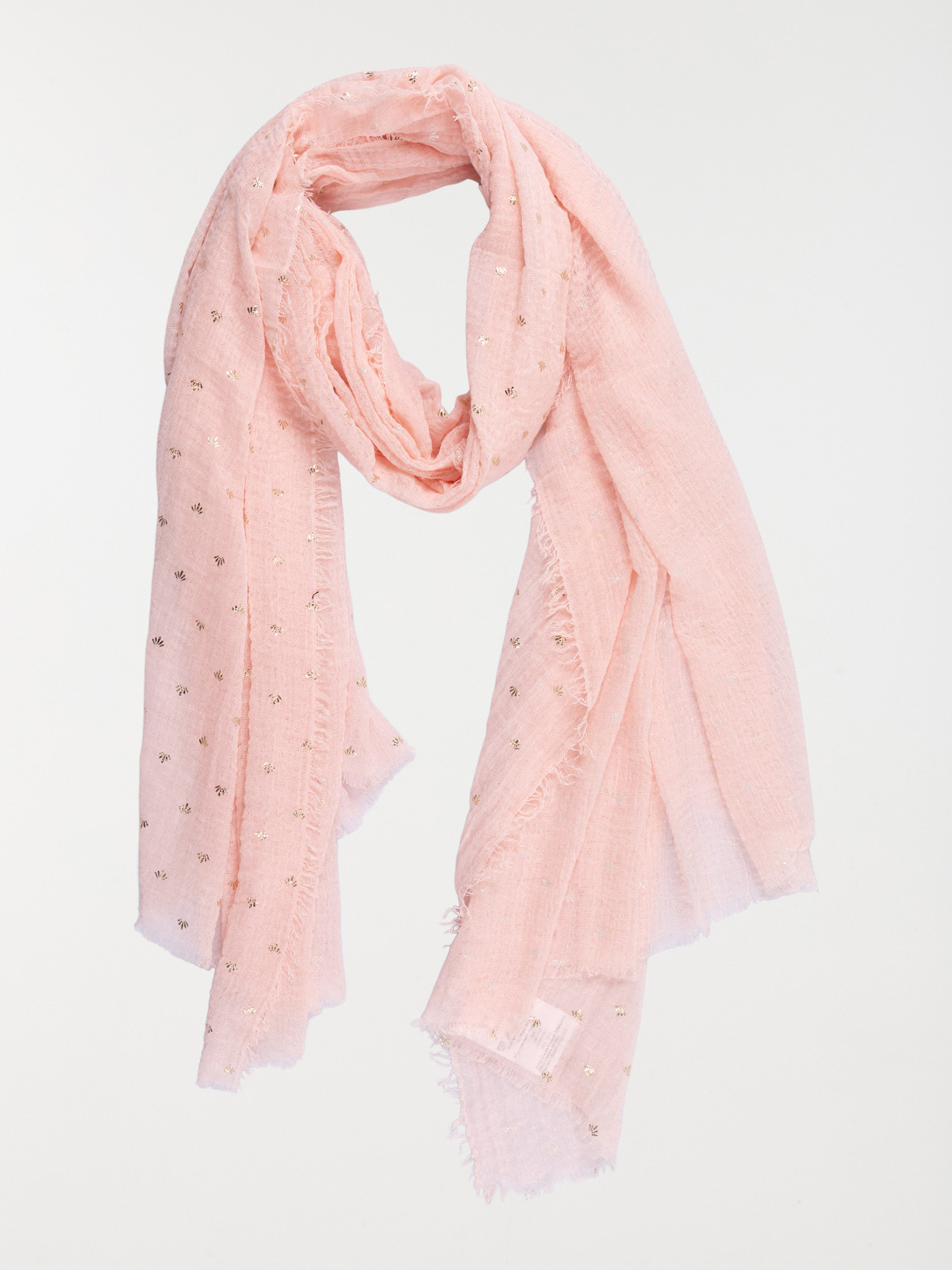 Foulard retro pink motif doré femme Foulard retro pink motif doré femme