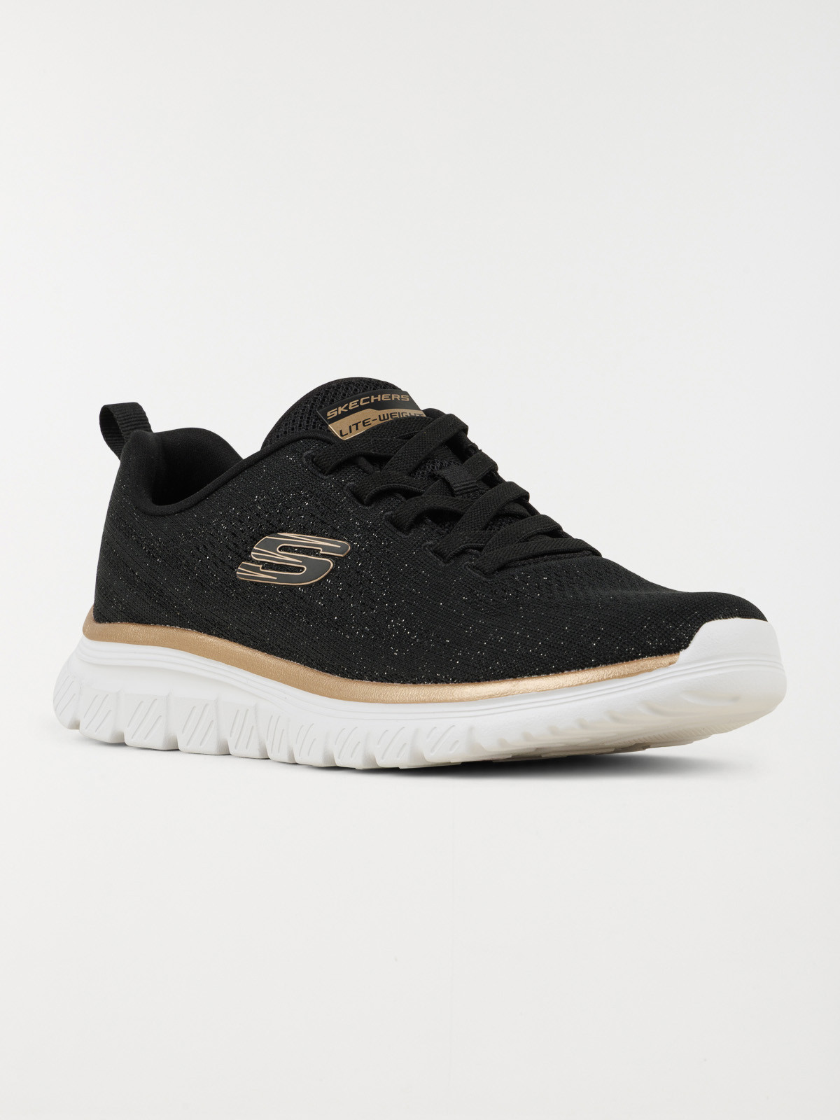 Basket noire Skechers femme (36-42)