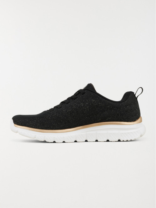 Basket noire Skechers femme...