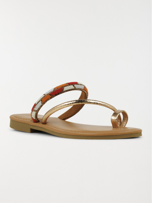 Mules plates perles femme...