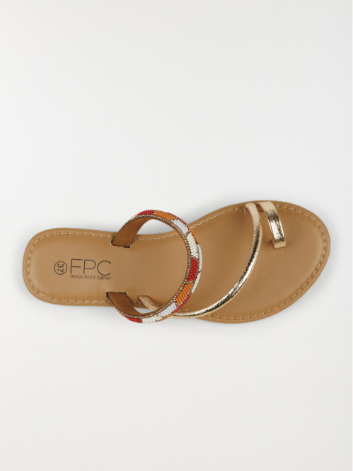 Mules plates perles femme...