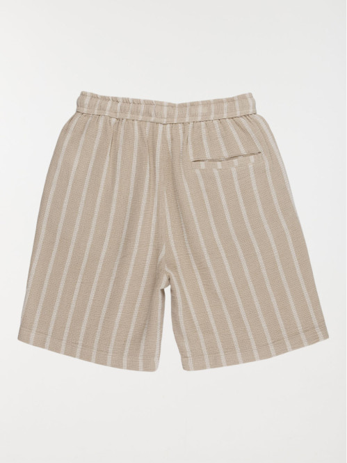 Short rayé coloris sable...