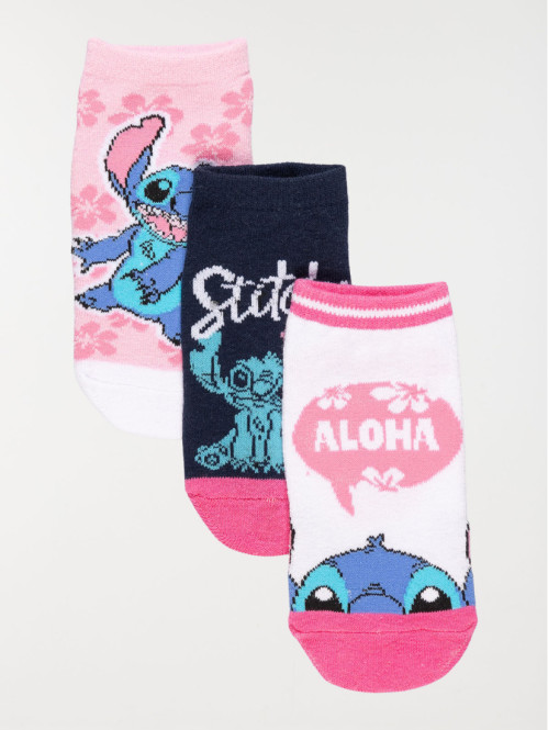 Lot 3 paires chaussettes STITCH fille