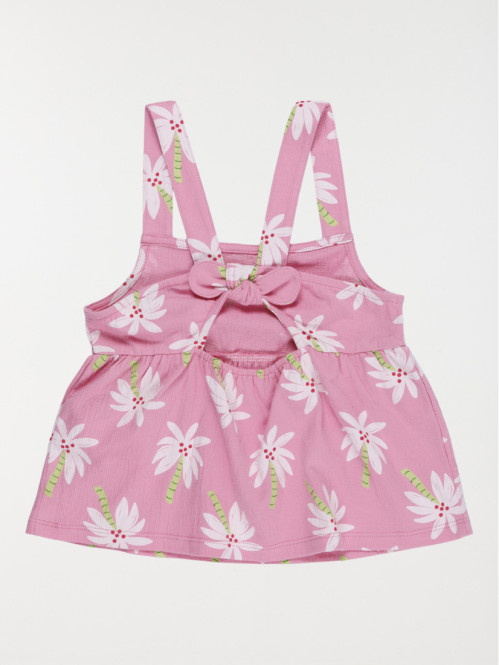 Débardeur fleuri noeud dos...