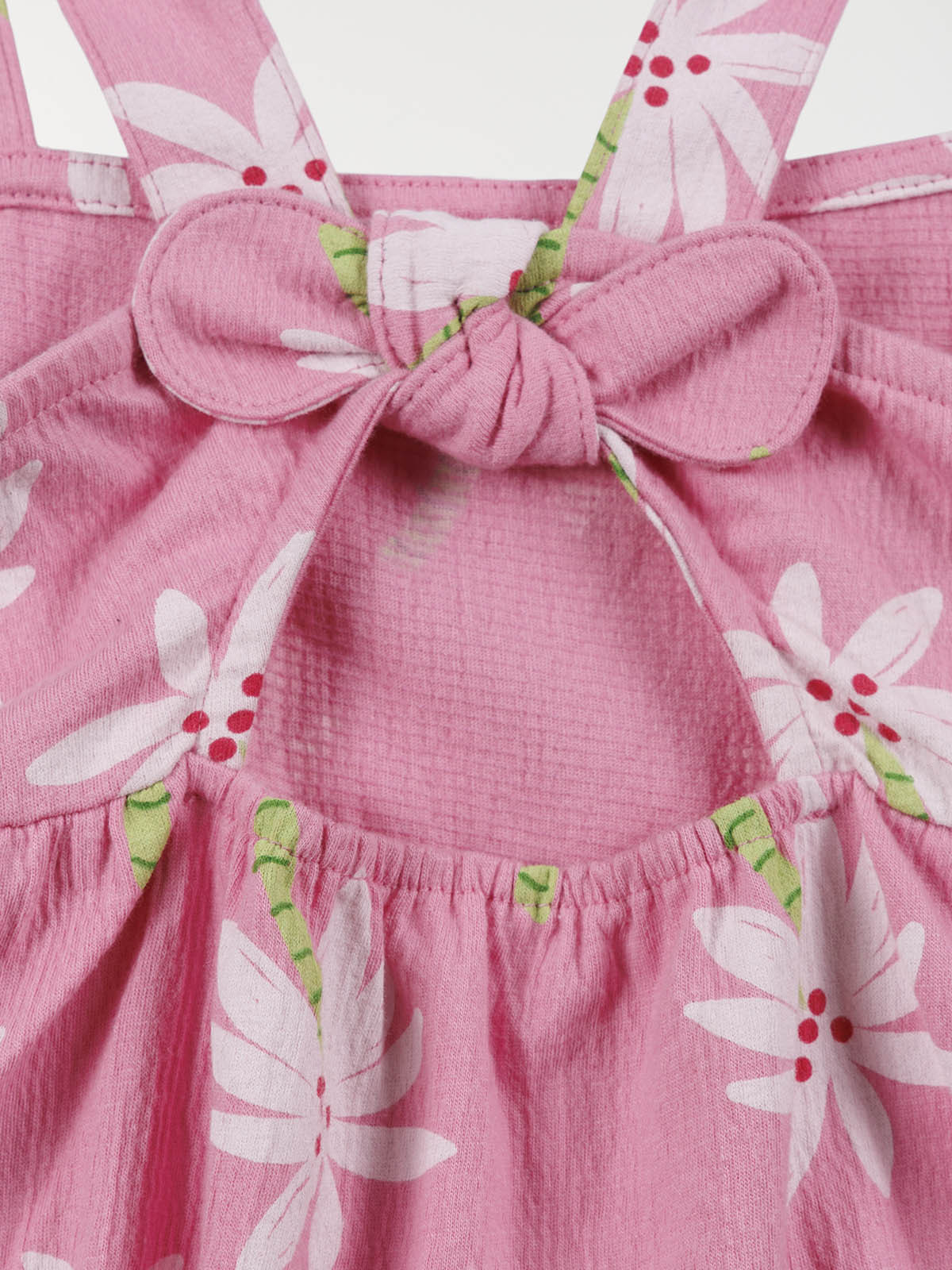 Débardeur fleuri noeud dos fille (3-12A)