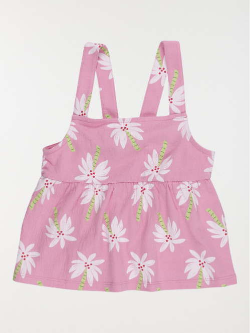 Débardeur fleuri noeud dos...