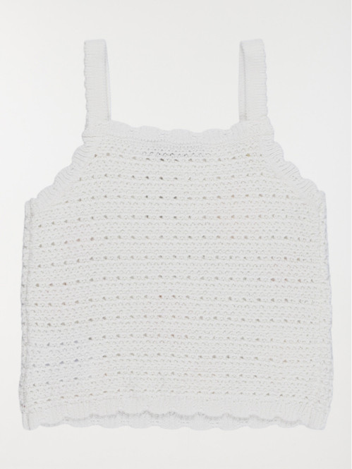 Débardeur crochet écru...