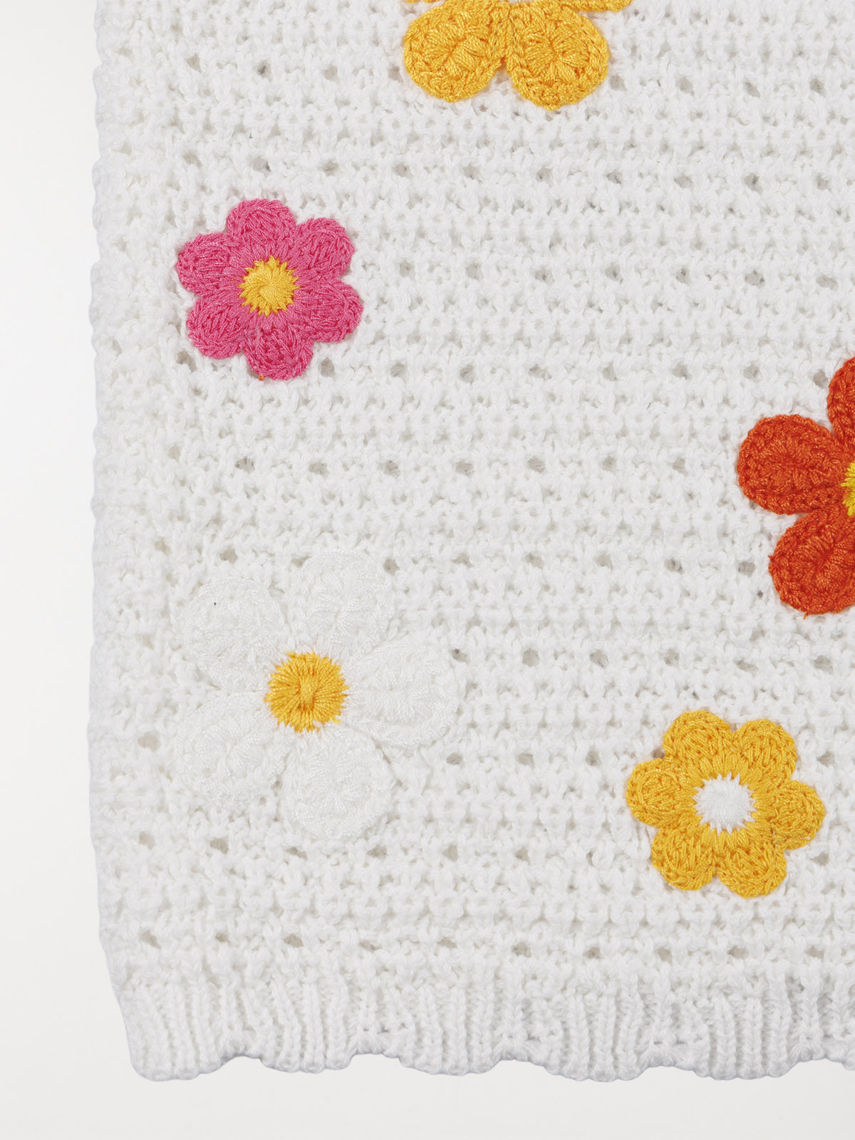 Débardeur crochet écru fille (3-12A)