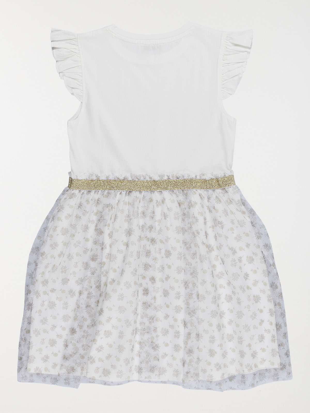 Robe bimatière fleurie fille (3-12A) Robe bimatière fleurie fille (3-12A)