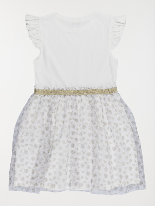 Robe bimatière fleurie...