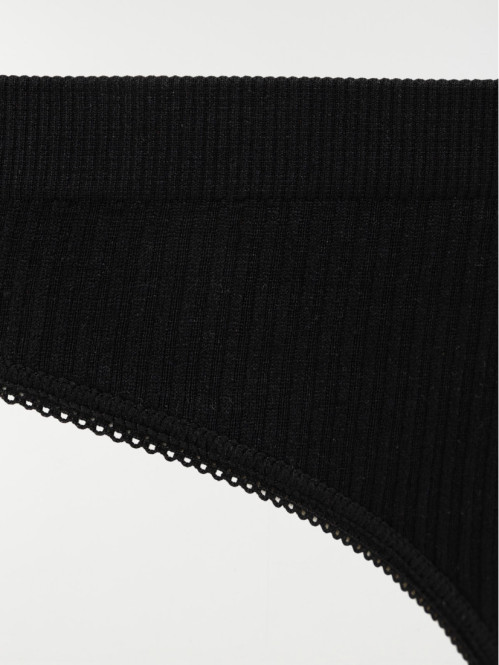 String côtelé noir femme...