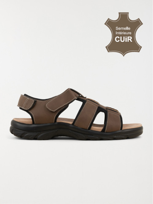 Sandales marrons scratchs...