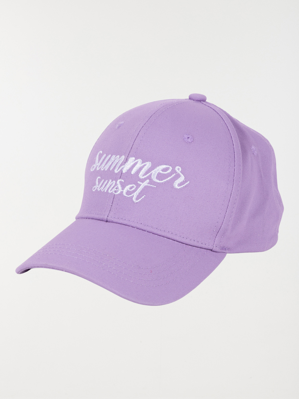 Casquette lilas message brodé femme