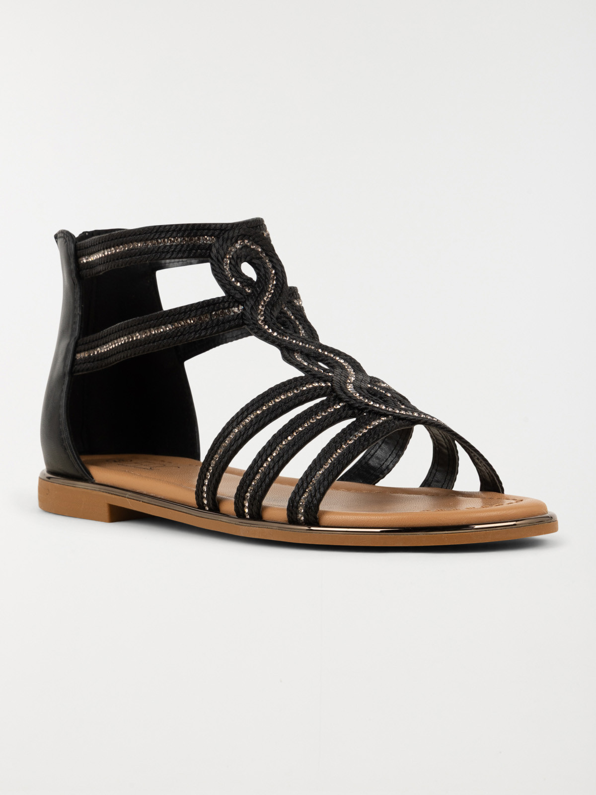 Sandales montantes strass femme (36-41)