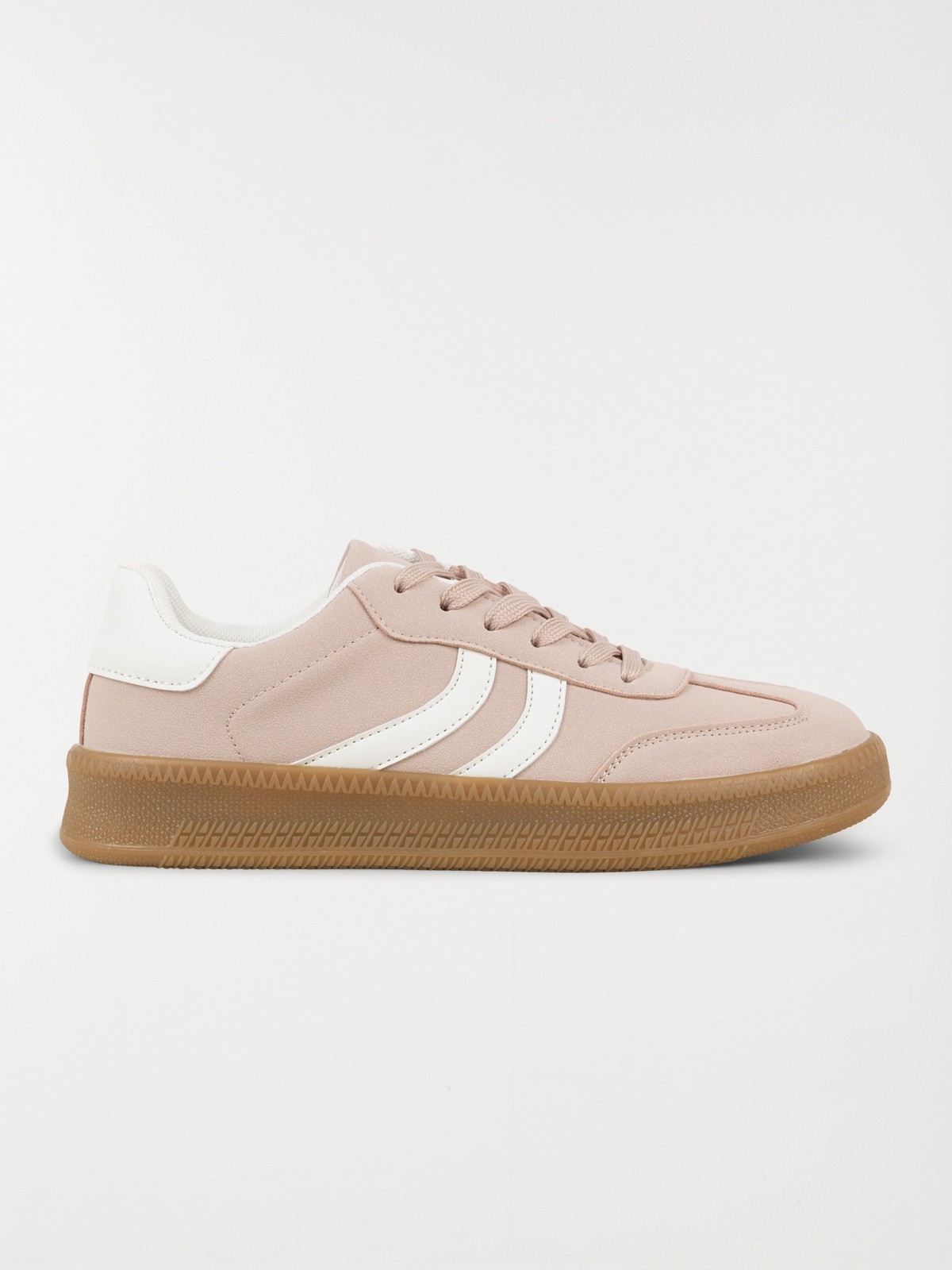 Basket rose bande blanche femme (36-41) Basket rose bande blanche femme (36-41)