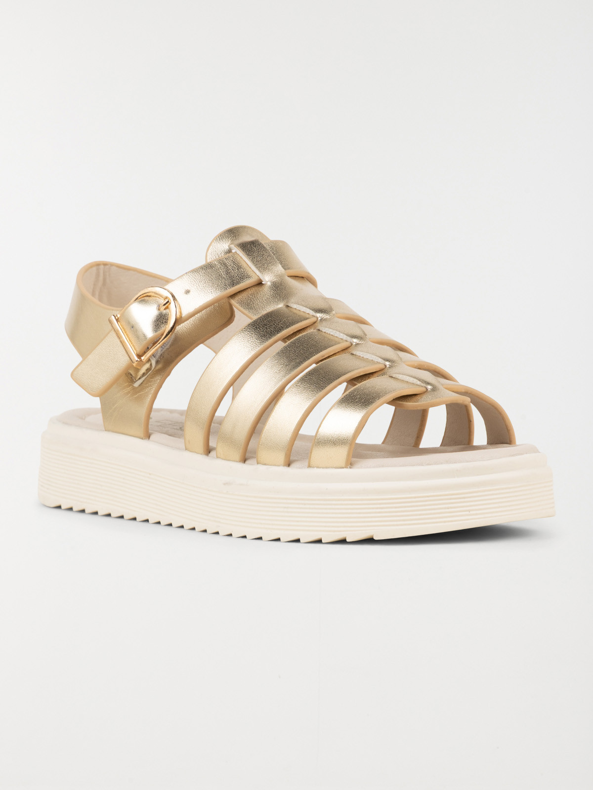Sandale dorée plateforme fille (31-36) Sandale dorée plateforme fille (31-36)
