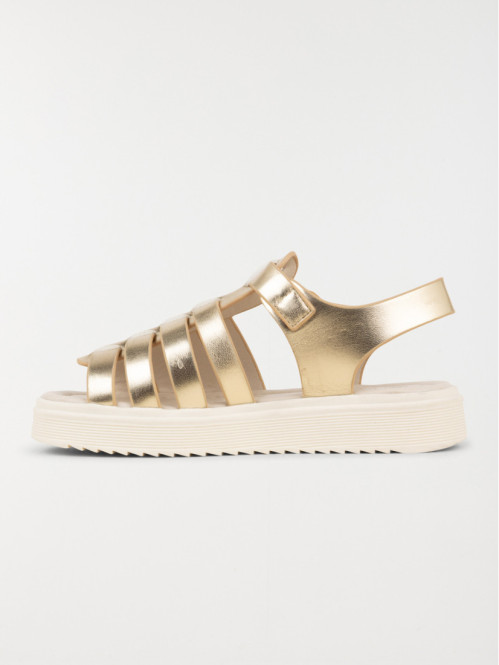 Sandale dorée plateforme...