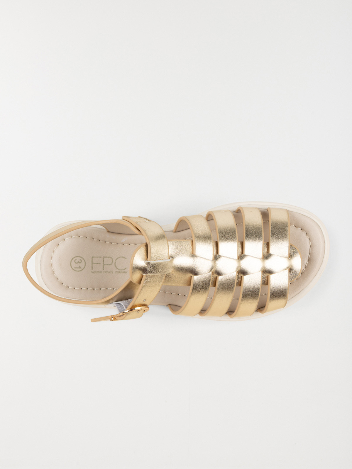 Sandale dorée plateforme fille (31-36) Sandale dorée plateforme fille (31-36)