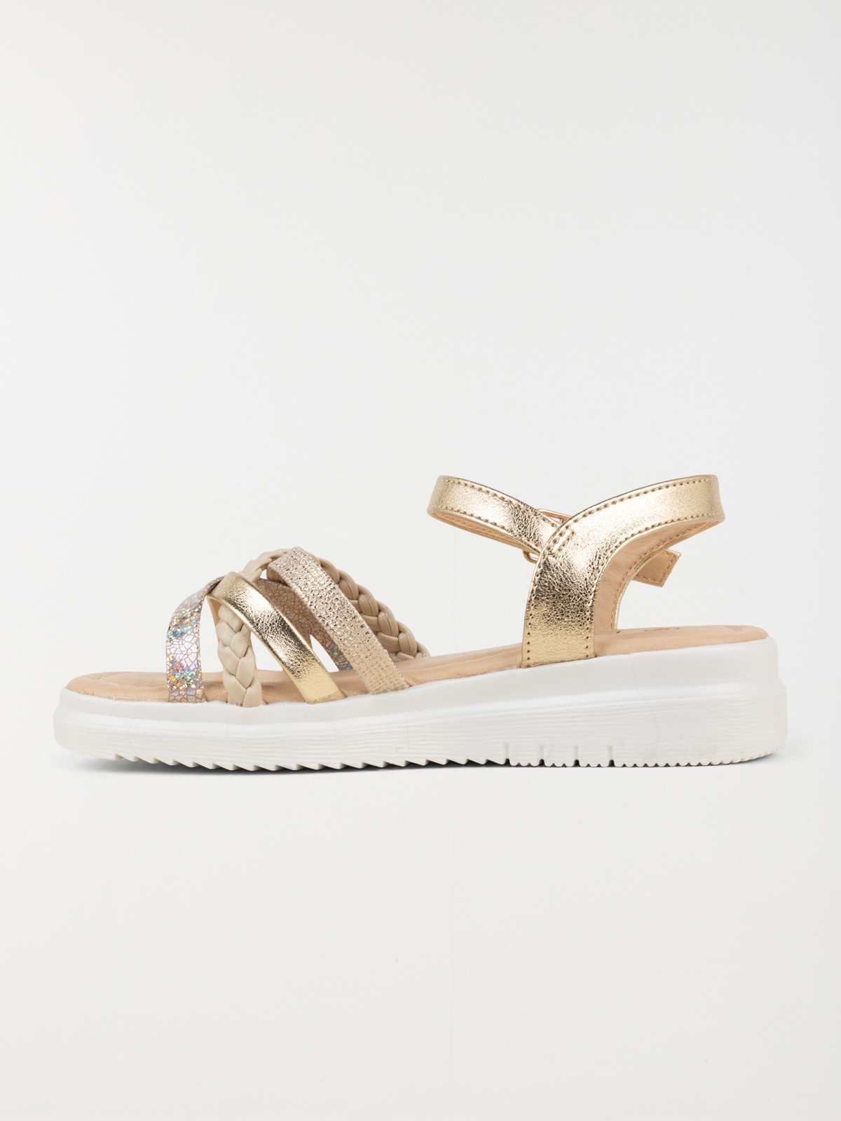 Sandales dorées fille plateforme (31-36)